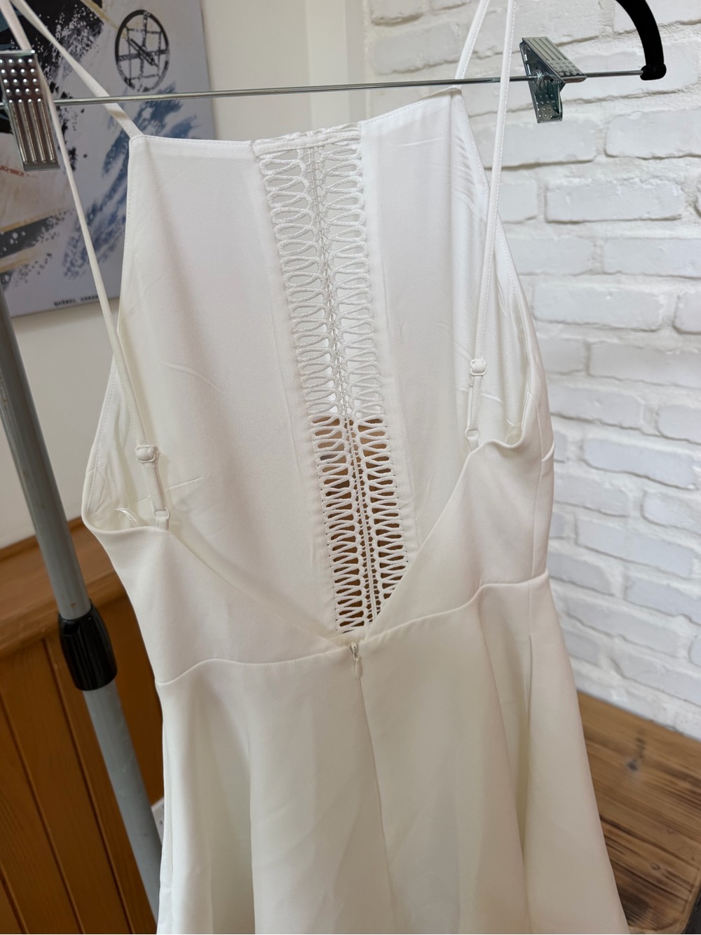 Keepsake the label White Cutout Open Back Flared Mini Dress Size XS - Picture 7 of 12